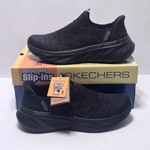 Skechers Hands Free Slip Ins Extra Wide Black Size 8.5 Edgeride Commissioner
